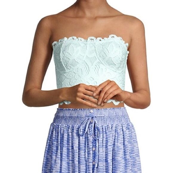 New Free People Lace Strapless Corset Bra Top - Picture 1 of 4
